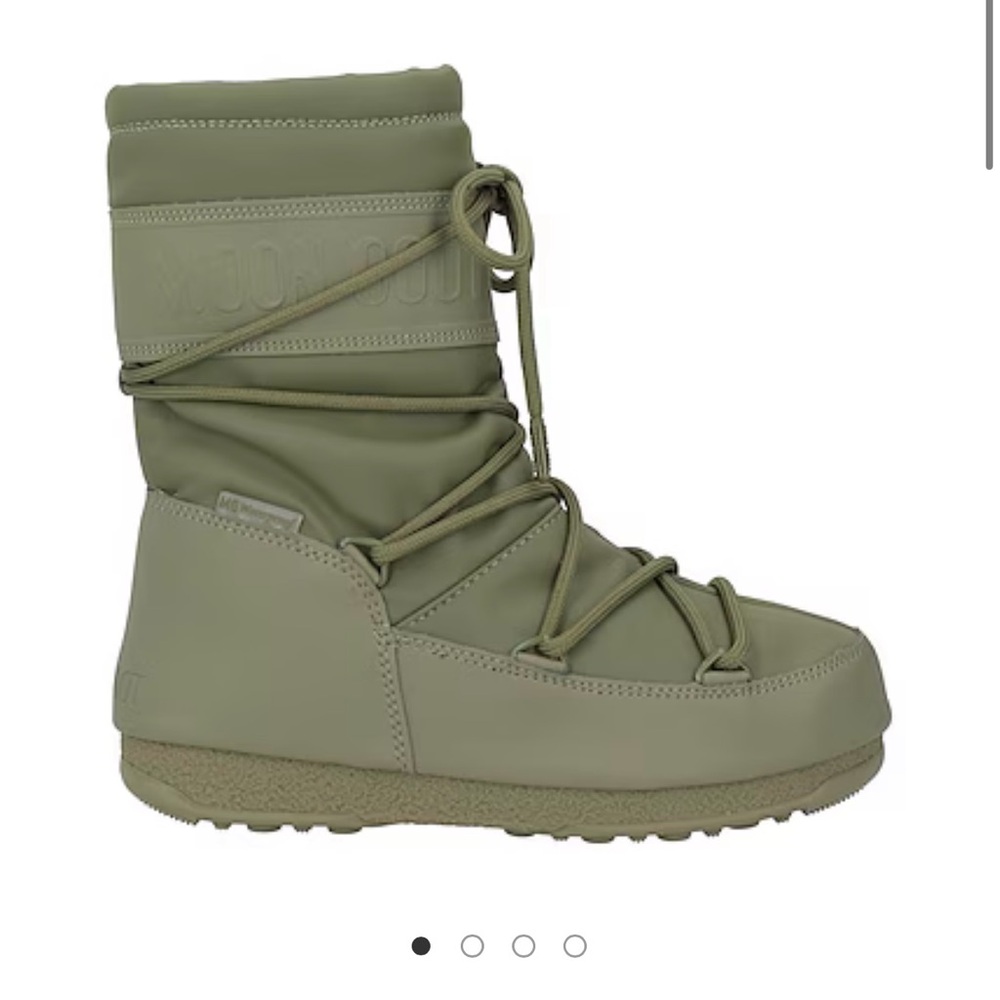 Ankle Moon Boot Olive Green Winter Footwear